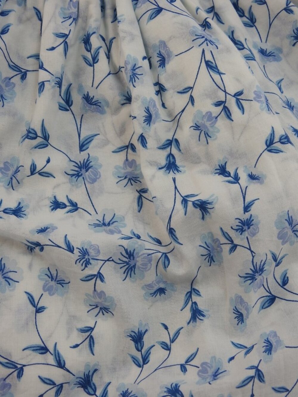 Simply Southern Collection Blue Floral Ruffle Tiered Dress Size Large Cotton - Picture 7 of 9